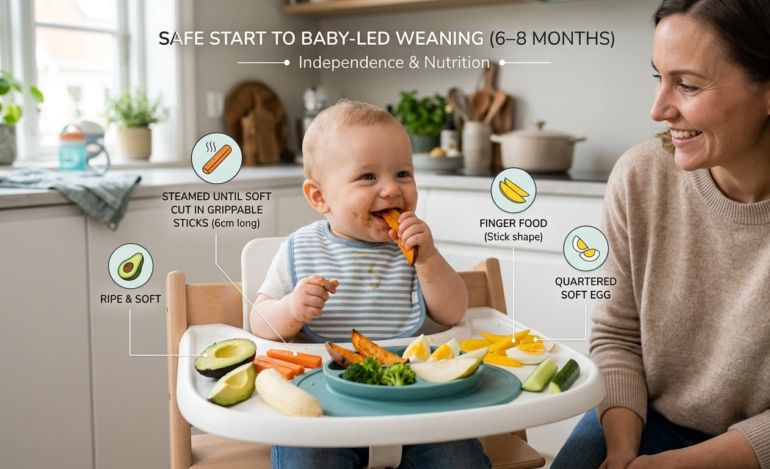 Baby-Led Weaning for Beginners 10 Safe First Foods (And How to Cut Them)