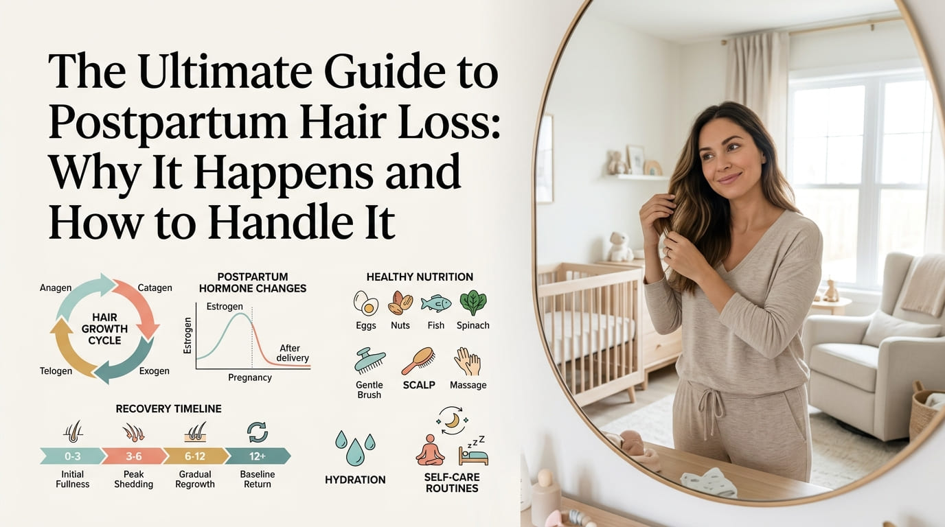 The Ultimate Guide to Postpartum Hair Loss Why It Happens and How to Handle It.