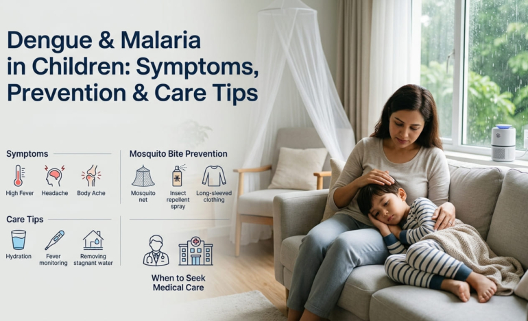Dengue & Malaria in Children Symptoms, Prevention & Care Tips.