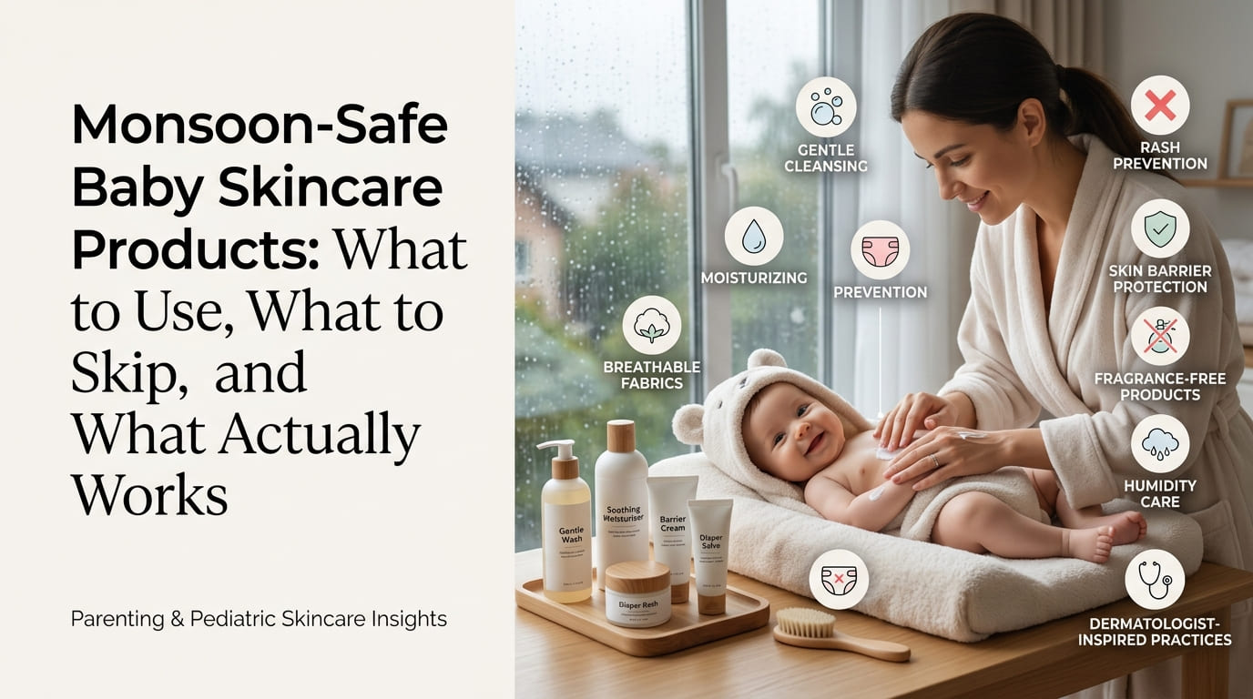 Monsoon-Safe Baby Skincare Products What to Use, What to Skip, and What Actually Works