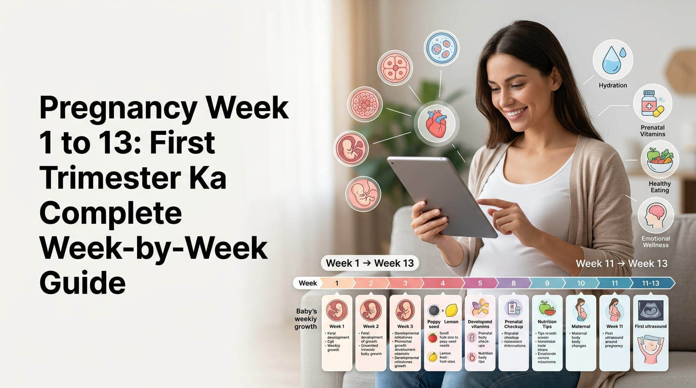 Pregnancy Week 1 to 13 First Trimester Ka Complete Week-by-Week Guide