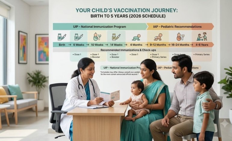 Baby Vaccination Schedule India 2026 Complete IAP & UIP Chart (0-5 Years)