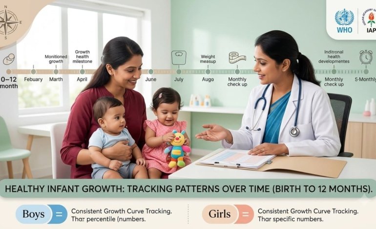 Indian Baby Weight Chart 0-12 Months Boy & Girl kg Guide (WHO + IAP Standards)