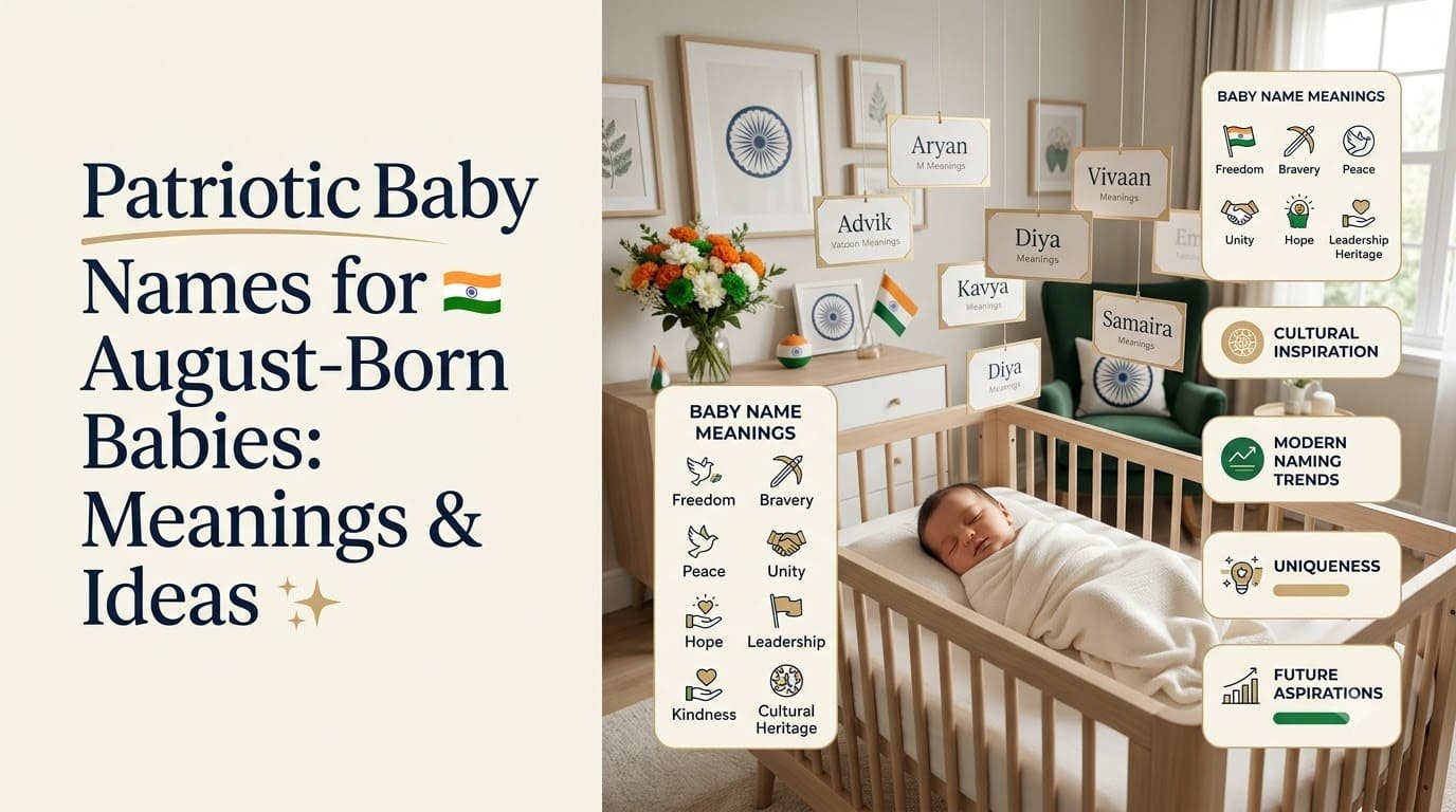 Patriotic Baby Names for August-Born Babies Meanings & Ideas