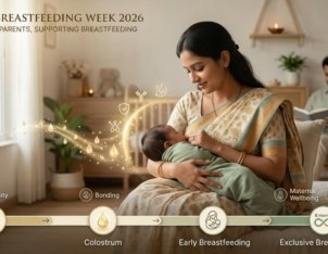 World Breastfeeding Week 2026 India — Indian mother breastfeeding newborn baby