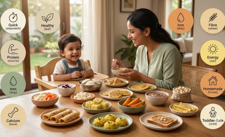 Healthy snacks for toddlers India — ragi laddoo paneer and nutritious Indian snack ideas