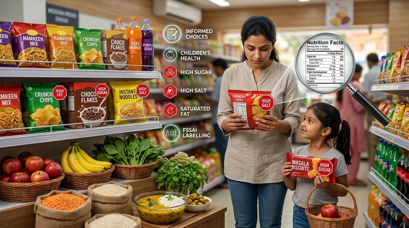FSSAI warning labels packaged food for kids