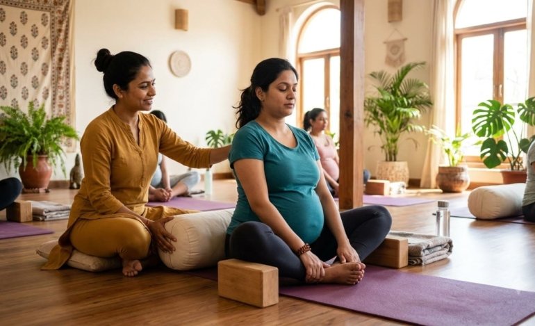Prenatal Yoga Guide India 10 Best Safe Poses for Normal Delivery